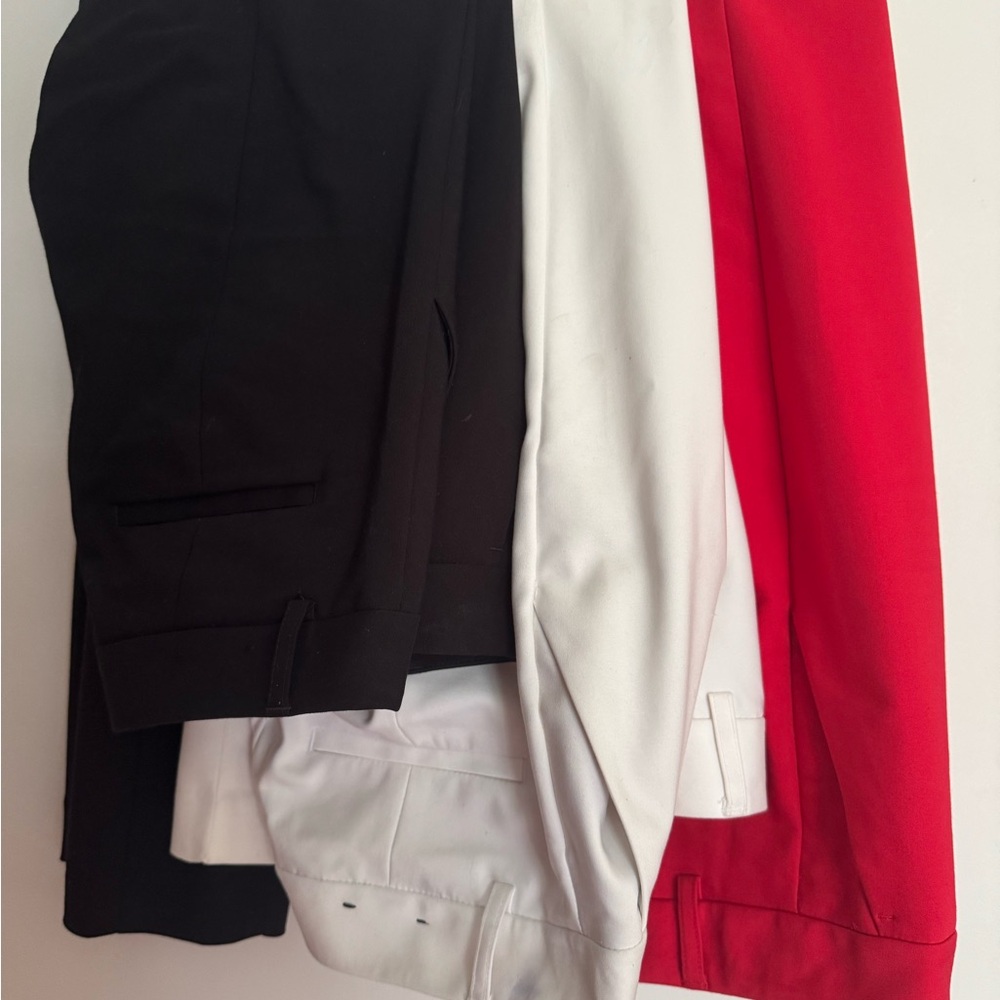 Express columnist pants 0R bundle 3 pairs black white red - Picture 5 of 8